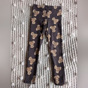 H&M Kids Brown Teddy Leggings-girls size 6